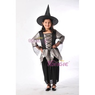 Halloween Hot Sale New Halloween Kids Costume Black and Gray Elf Witch Costume HW029 Professional Co