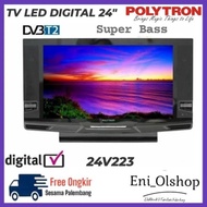 TV LED DIGITAL POLYTRON 24" 24V223 SUPER BASS, 24 INCH, PALEMBANG
