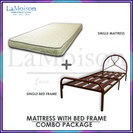 LaMoison COMBO SET Single Bed Frame with Mattress Katil Besi Bujang+Tilam Single (Super Base) - CM-B