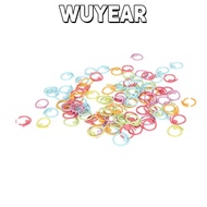 IWUYEAR 100Pcs Crochet  Markers, Metal Colorful  Markers Rings, Durable Curved Open Metal  Markers F