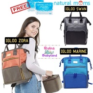 NATURAL MOMS Backpax Igloo Zora | Backpax Igloo Swan | Backpax Igloo Marine | Backpax Flip Green | B