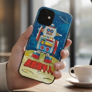 童年回憶無敵鐵甲人懷舊機器人插畫雙層防摔手機殼支援MagSafe
