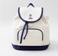 SPAO 藍白拼色 帆布背包 mini backpack (Ivory) ！！全新！！