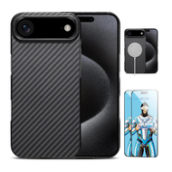 【AA NEW】 Aramid Carbon Fiber Case for iPhone 17 Air Fit for MagSafe Aluminum Alloy Metal Lens Protec