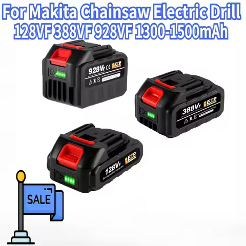 18V Rechargeable Lithium Battery 128VF 388VF 928VF 1300-1500mAh Lipo Battery for Makita Chainsaw Ele