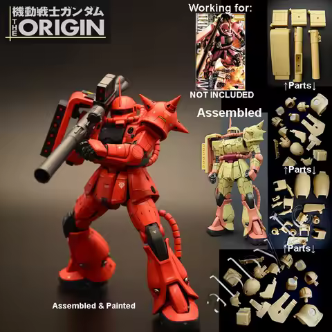 For MG 1/100 MS-06S Zaku II 2 Char's Ver. 2.0 UC Century Recast GTO The ORIGIN Ver Side3 Resin Dress