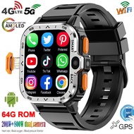 PGD SmartWatch 4G LTE GPS Wifi SIM Card NFC Dual Camera Rugged 16/64G ROM Storage Google Play Heart Rate Android Smart Watch Men