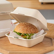 Burger Packaging Box Rice Burger Small Burger Cake Dessert Sandwich Takeaway Packaging Box Degradabl