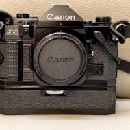 Canon A1 + motor drive + data back perfect condition