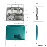 Food Tray SUS 304 Emboss T6 Skat 5 For Eating Nutritious Free MBG/ Ompreng/