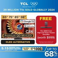 NEW | TCL C8K Premium QD-Mini LED 4k TV | 65 75 85 98 inch | HDR 4500 nits | 144 Hz VRR | 3840 Zones