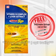 BEXAN SP (10mL) VITAMIN B-COMPLEX + LIVER EXTRACT -Free 1mL or 3mL disposable syringe