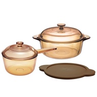 Corelle 4pc Set W/Bonus PC (1L Covered Saucepan And 2.25L Covered Versa Pot W/Bonus Plastic Cover)