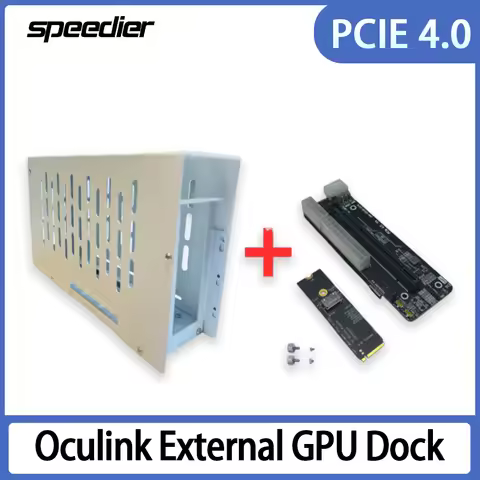 Oculink External GPU Dock PCIe 4.0 X4 GEN4 Laptop GDP Handheld Console Acrylic & Metal Case Bracket 