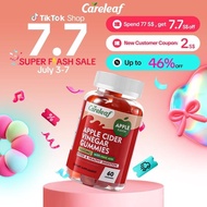 Careleaf - ACV Gummies - 1000mg ACV, Dengan Beetroot, Vitamin B12 & B6 - Vegan, Halal, Bukan GMO, Be