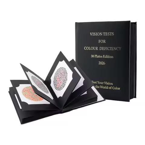 2026 New Edition Ishihara Book 38 Plates Optometry Color Blindness Color Deficiency Test Book HD Pat