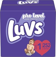 Diapers Newborn/Size 1 (8-14 lb), 252 Count - Luvs Ultra Leakguards Disposable Baby Diapers, ONE MON
