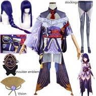 Cosplay Game Genshin Impact Raiden Shogun Cosplay Costume Baal Outfits Raiden Mei Full Set Dress Wig Headwear For Anime Expo