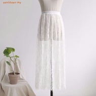 ZenithZen Lace Underskirt - Floral Mesh for Cheongsam & Streetwear