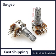 2PCS R1210G 12 Type B10K B50K B100K A50K Dual 6Pins Power Amplifier Audio Volume Potentiometer Flowe