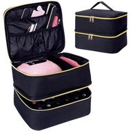Nail Polish Storage Bag Double-Layer Nail Polish Organizer Can Hold 30 Bottles (15ml/0.5 Liquid Ounc