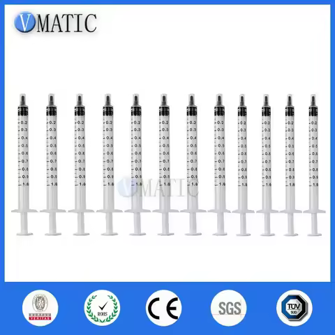Free Shipping 50Pcs 1ml/1cc Dispensing Plastic Liquid Dispenser Syringe Industrial Manual Syringe