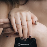 REPLIKA Wynn Edition Ring 14598 simple elegant v ring/ ring size 4-7 crystal zirconia diamond replic