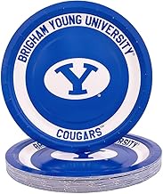 Desert Cactus Brigham Young University Paper Plates BYU Cougars 20 Count 9 inch Round Plates for Tai
