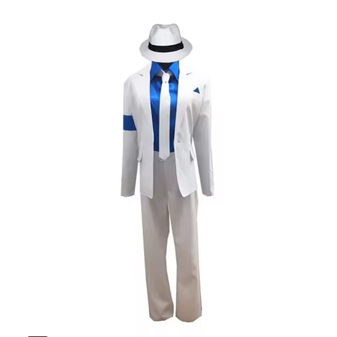 Custom Made Michael Jackson Smooth Criminal Suit Michael Jackson Cosplay Costume top+pants+shirt+tie