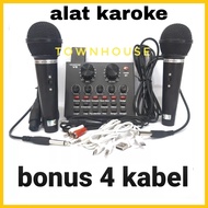 Karaoke mixer karaoke SoundCard Broadcast Microphone - V8 V8 SoundCard Bluetooth mixer dan2 mikalat karaoke