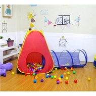 *SG seller* Kids Pop Up Play Tent (Tunnel+tent)and Crawl Tunnel Children Playhouse Tent for Boys Girls Babies