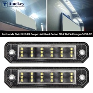 TIMEKEY 12V Car License Plate Lights LED Automotive Accessories Rear Lamp For Honda Civic EJ EG EK C