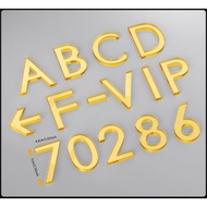 3D golden creative alphanumeric signage Hdb Unit Unit Number Signage Door Unit Number House Number P