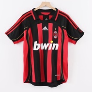 2006/07 AC Milan Home Vintage Soccer Jersey S-XXL Plus Size Adult Short Sleeve Sports Soccer Jersey 