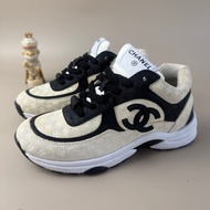 CHANEL/香奈兒 黑白熊貓滿印運動鞋 36碼 99新 品相完美 公價12500