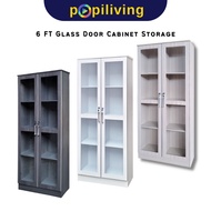 [FREE SHIPPING] KLASIX 6 Feet Glass Cabinet Display Cabinet Almari Buku Almari Kaca Almari Hiasan Kabinet Kaca Rak Kaca
