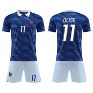 France national team set of football jerseys for the 2026 USA Canada and Mexico World Cup. Mbappé we