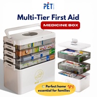 Easyhome.sg Multi-Layer Medicine Box | Portable Pill Case Storage | Large Capacity First Aid Organiz