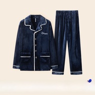 HLA | ชุดนอนผ้าขนแกะคอรัลหนาสำหรับฤดูหนาว ชุดนอนผ้าขนแกะสำหรับผู้ชายและผู้หญิง ชุดนอนผ้าขนแกะแบบสวมห