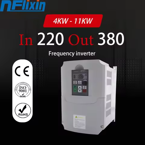 Converter 220v single phase input to 380v three phase Output 11kw 15HP VFD Variable Frequency Drive 