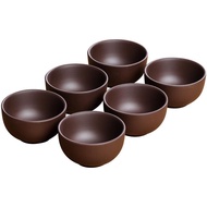 Tea set with purple clay cups, small tea cups, purple clay kung fu tea cups, large ceramic cups, tea
