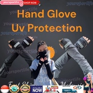 [2pc] UV Gloves Ice Silk UV Sports Driving Gloves Arm Sleeves Hand Socks UV Protection Motorcycle Ri