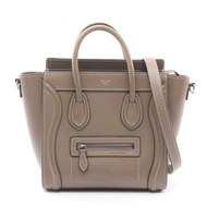 【二手】 CELINE Luggage Nano Shopper 兩用手提包 189243HSC 灰褐色皮革 Luggage Nano Shopper 女款二手 B
