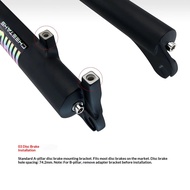 Great texture MTB Bike Fork 26/27.5/29 Inch Travel 180mm Air Suspension Forks Disc Brake Rebound Adj