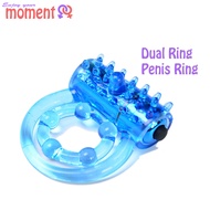 [CLEARANCE] Dual Ring Vibration Adjustable Elastic Delay Penis Ring, Stimulator and Vibrating Ring -