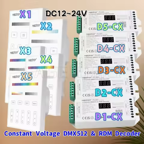 NEW DC12-24V D1-CX D2-CX D3-CX D4-CX D5-CX X1 X2 X3 X4 X5 1/2/3/4/5Channel Constant Voltage DMX512 R