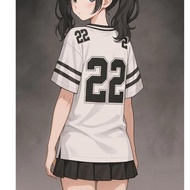 Kaos Jersey BW 22 Oversize Retro Boxy Shirt -02 kaos jersy bw 22 overzise