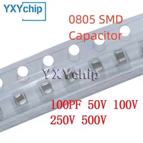 50PCS 0805 100PF 50V 100V 250V 500V ±5% 101J C0G SMD Chip Multilayer Ceramic Capacitor