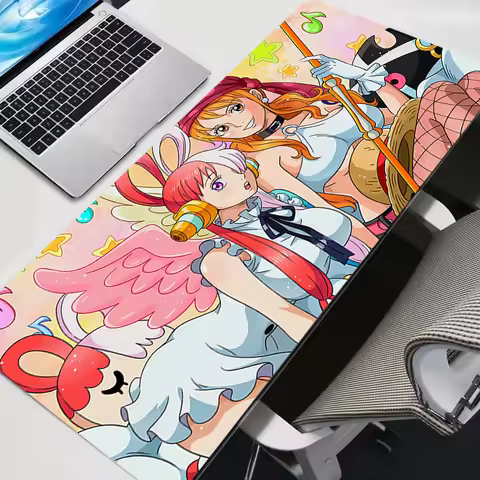 Desk Mat Carpet Desk Accessories Laptop Gamer Mausepad One Piece Uta Mouse Pad Mousepad Office Table