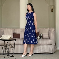 AM BATIK - OPHELIA DRESS | Modern Batik Dress, Midi Batik Dress, Sleeveless Batik Dress